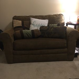 Brown Love Seat & Sleeper Sofa